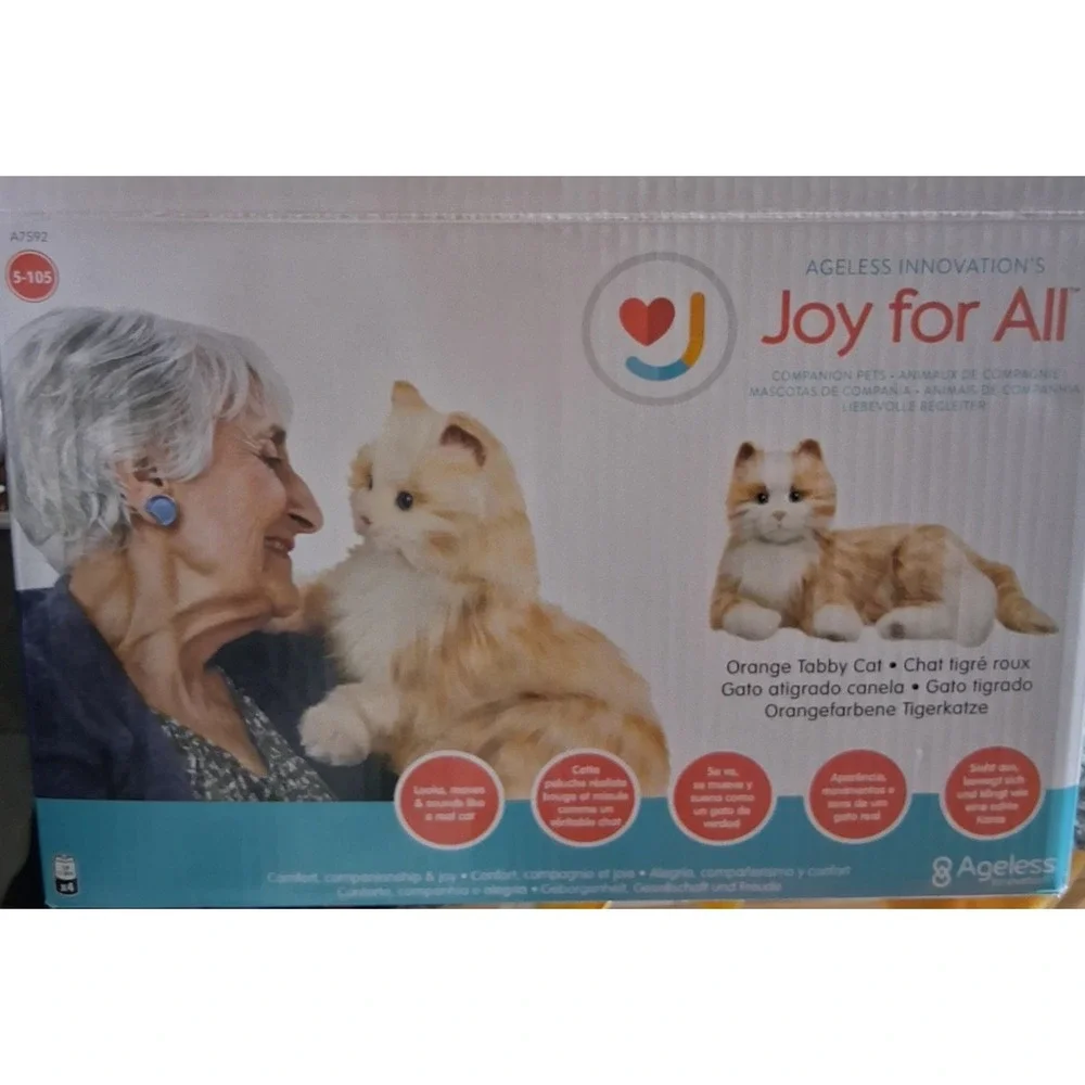 Animated Orange Tabby Cat Interactive Lifelike Joy For All Companion Pet